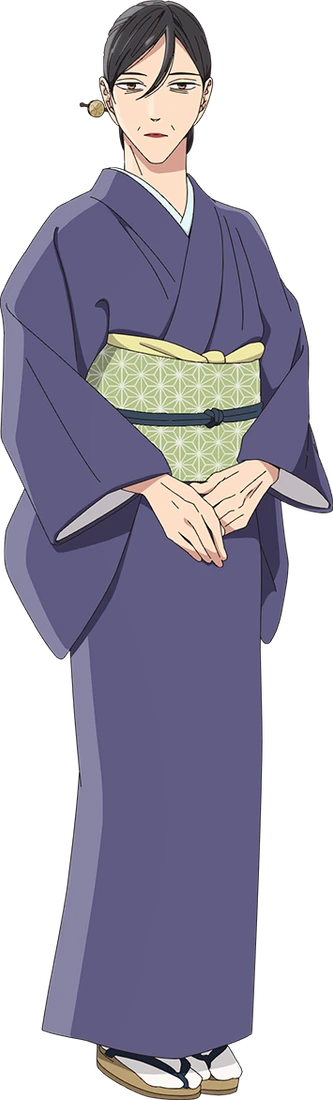 Official anime illustration of Rie Kirigaya, standing in full.