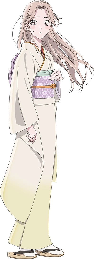 Official anime illustration of Satoko Kirigaya, standing in full.