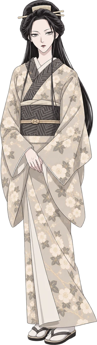 AI-generated fan illustration of Sawarabi, standing in full.