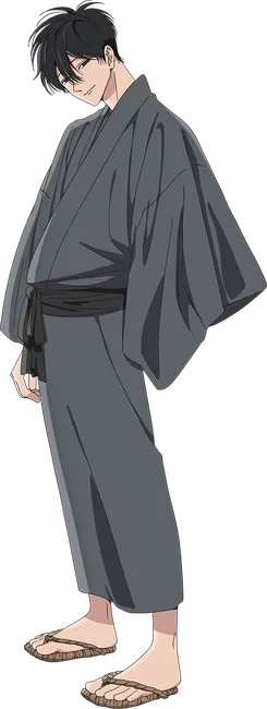 Shinpei Goto in his official anime character illustration.
